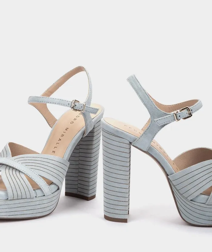 Pedro Miralles Heeled Sandals MONTEFIORALLE Ante Cielo 8211 Woman Pedro Miralles Heeled Sandals MONTEFIORALLE Ante Cielo 8211 Woman