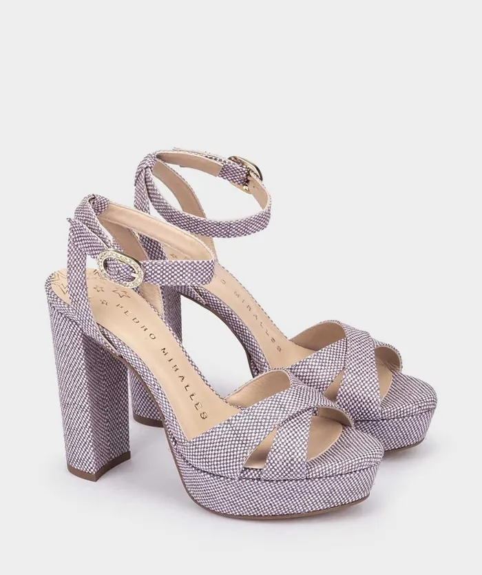 Pedro Miralles Heeled Sandals MONTPELLIER Napa Metal Humo 8211 Woman Pedro Miralles Heeled Sandals MONTPELLIER Napa Metal Humo 8211 Woman