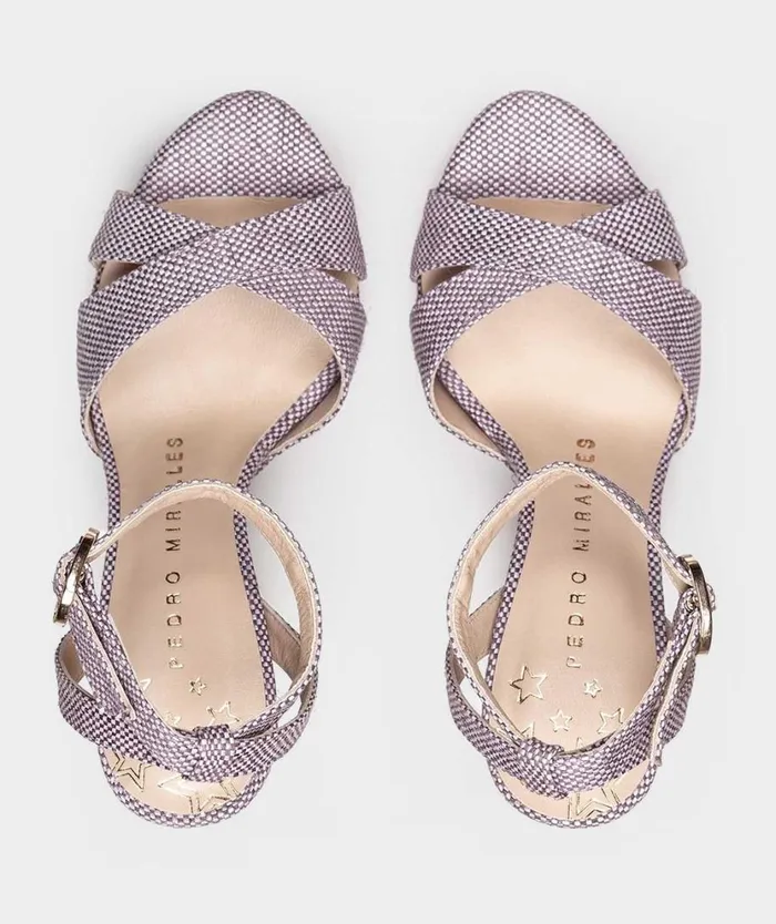 Pedro Miralles Heeled Sandals MONTPELLIER Napa Metal Humo 8211 Woman Pedro Miralles Heeled Sandals MONTPELLIER Napa Metal Humo 8211 Woman