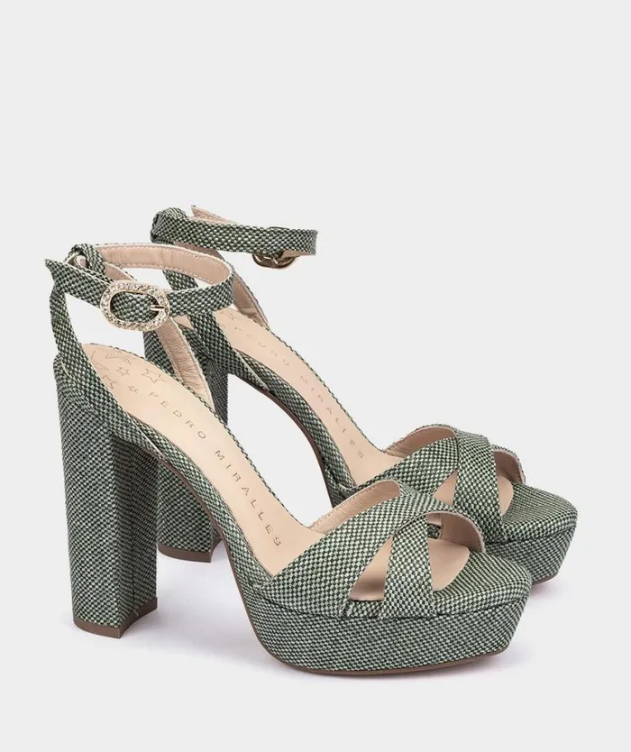 Pedro Miralles Heeled Sandals MONTPELLIER Rafia Botella 8211 Woman Pedro Miralles Heeled Sandals MONTPELLIER Rafia Botella 8211 Woman