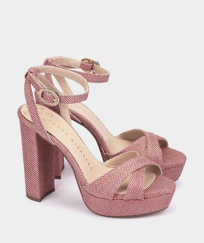 Pedro Miralles Heeled Sandals MONTPELLIER Rafia Rojo 8211 Woman Pedro Miralles Heeled Sandals MONTPELLIER Rafia Rojo 8211 Woman