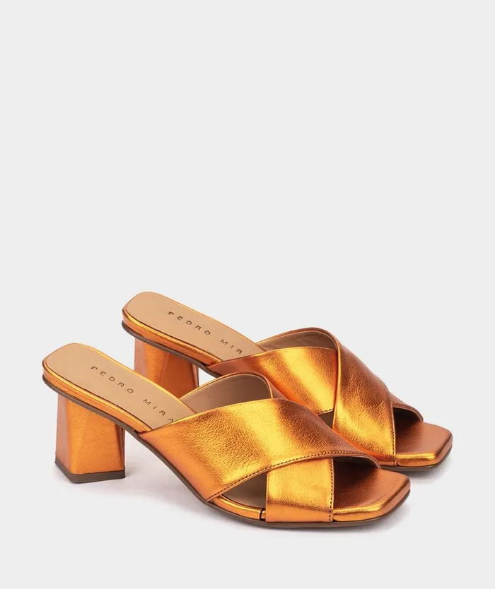 Pedro Miralles Heeled Sandals NAGANO Napa Metal Natron 8211 Woman Pedro Miralles Heeled Sandals NAGANO Napa Metal Natron 8211 Woman