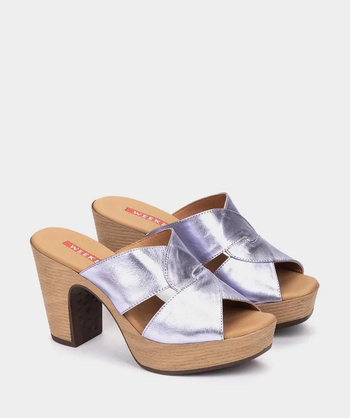 Pedro Miralles Heeled Sandals NAPOLES Napa Metal Lila 8211 Woman Pedro Miralles Heeled Sandals NAPOLES Napa Metal Lila 8211 Woman