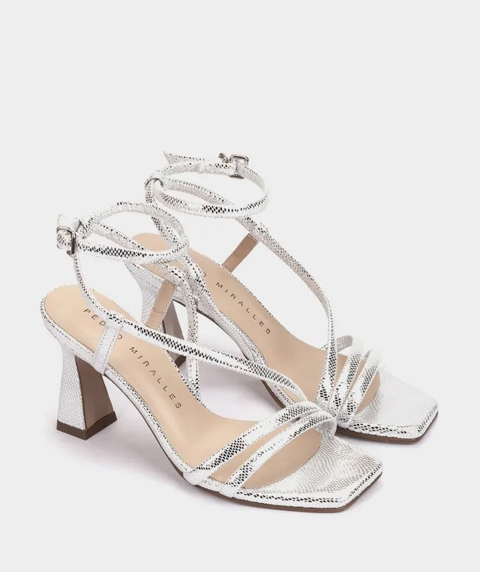 Pedro Miralles Heeled Sandals NATAL Serpiente Metal Plata 8211 Woman Pedro Miralles Heeled Sandals NATAL Serpiente Metal Plata 8211 Woman