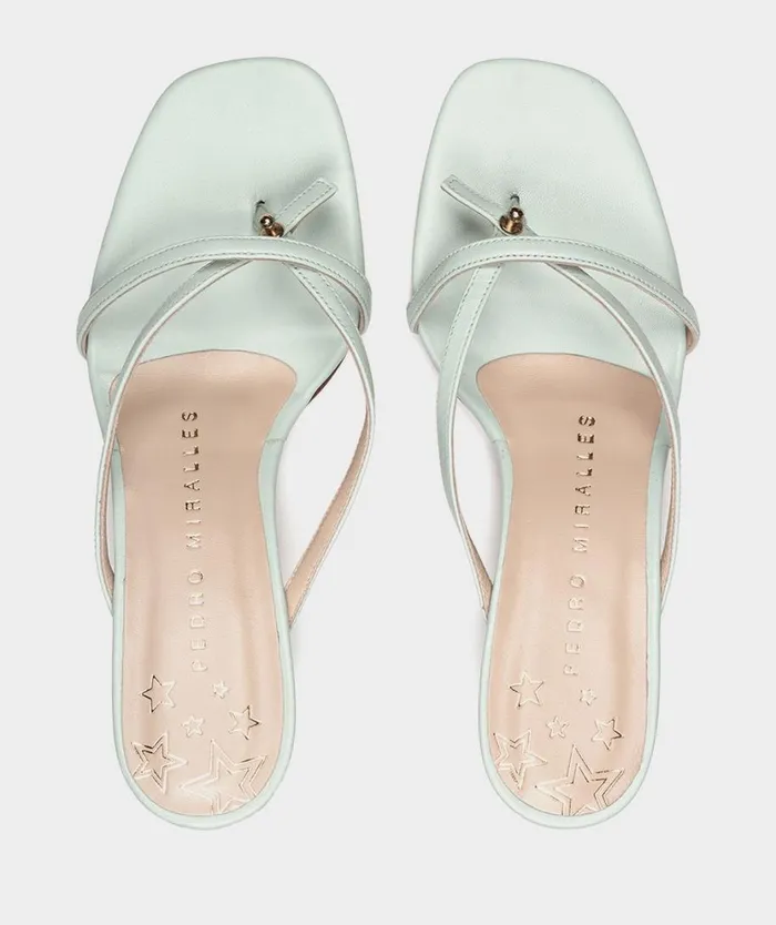Pedro Miralles Heeled Sandals NERJA Natur Aqua Marina 8211 Woman Pedro Miralles Heeled Sandals NERJA Natur Aqua Marina 8211 Woman