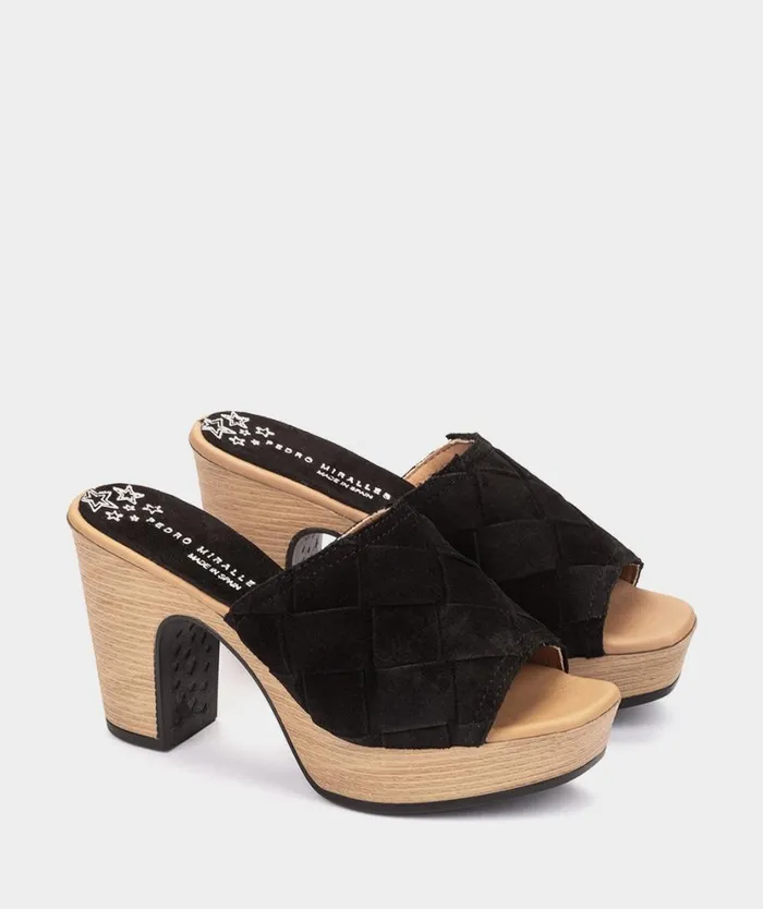 Pedro Miralles Heeled Sandals ONIL Velour Negro 8211 Woman Pedro Miralles Heeled Sandals ONIL Velour Negro 8211 Woman