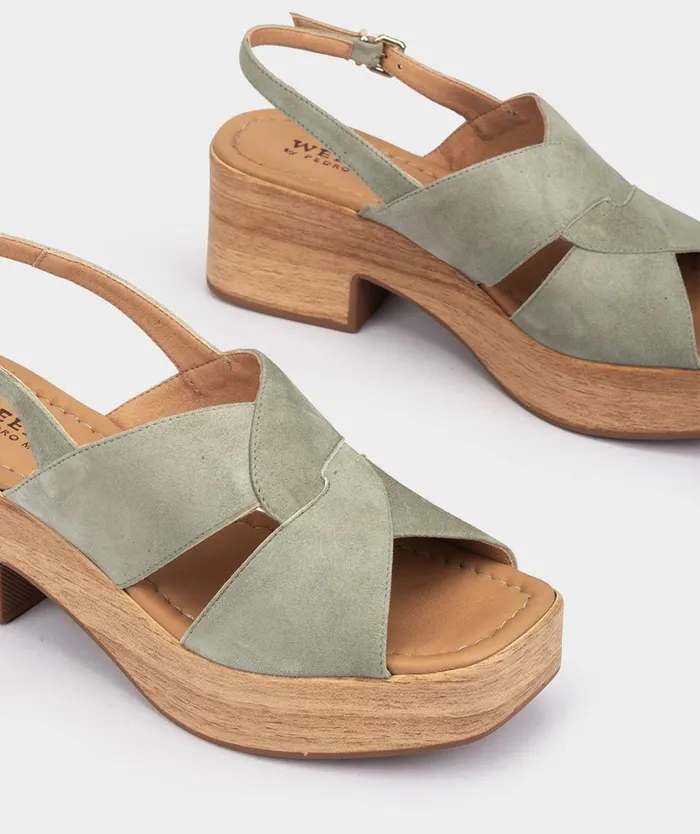 Pedro Miralles Heeled Sandals OREGN Amalfi Salvia 8211 Woman Pedro Miralles Heeled Sandals OREGN Amalfi Salvia 8211 Woman
