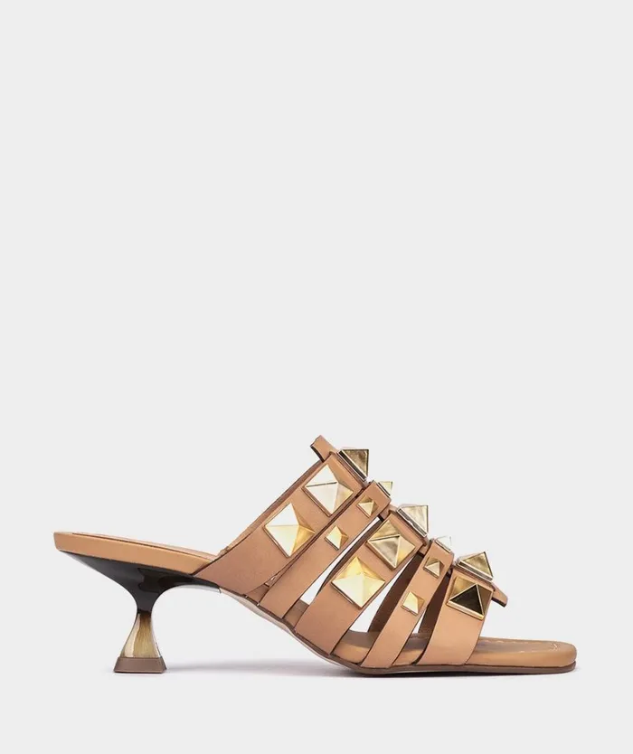 Pedro Miralles Heeled Sandals OROPESA Vitello Camel 8211 Woman