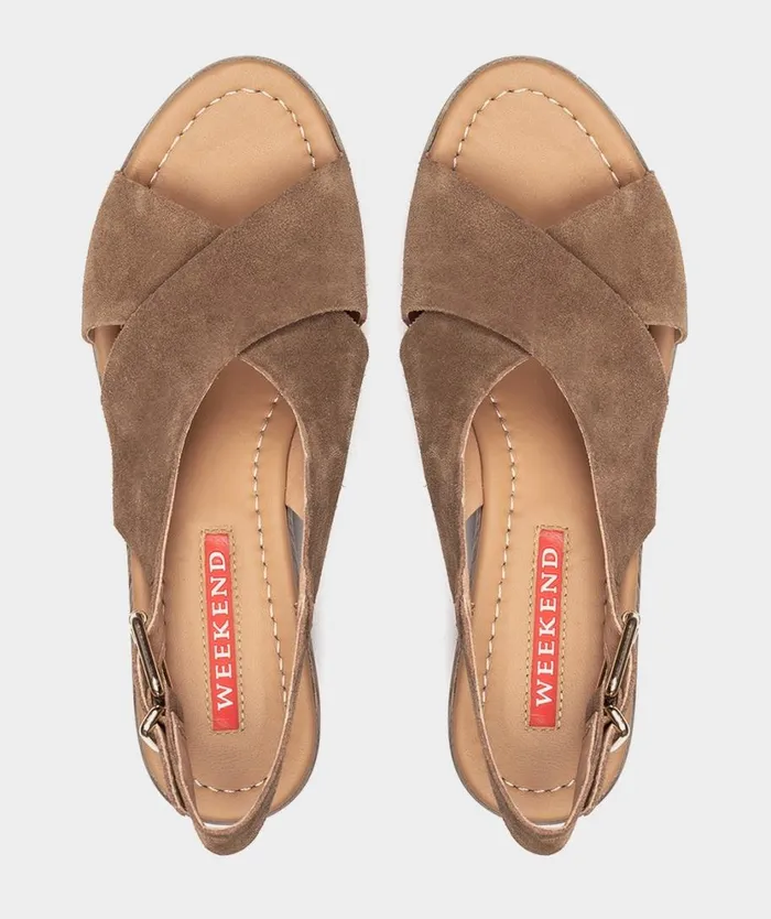 Pedro Miralles Heeled Sandals PEDRAZA Velour Cuoio 8211 Woman Pedro Miralles Heeled Sandals PEDRAZA Velour Cuoio 8211 Woman