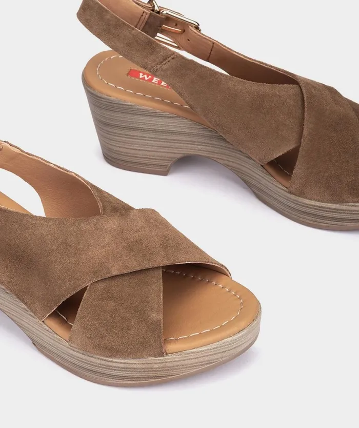 Pedro Miralles Heeled Sandals PEDRAZA Velour Cuoio 8211 Woman Pedro Miralles Heeled Sandals PEDRAZA Velour Cuoio 8211 Woman