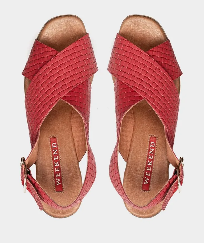 Pedro Miralles Heeled Sandals PIAMONTE Trenza Dama Rojo 8211 Woman Pedro Miralles Heeled Sandals PIAMONTE Trenza Dama Rojo 8211 Woman