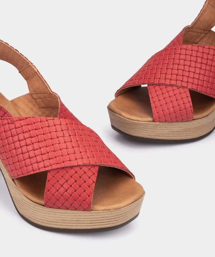 Pedro Miralles Heeled Sandals PIAMONTE Trenza Dama Rojo 8211 Woman Pedro Miralles Heeled Sandals PIAMONTE Trenza Dama Rojo 8211 Woman