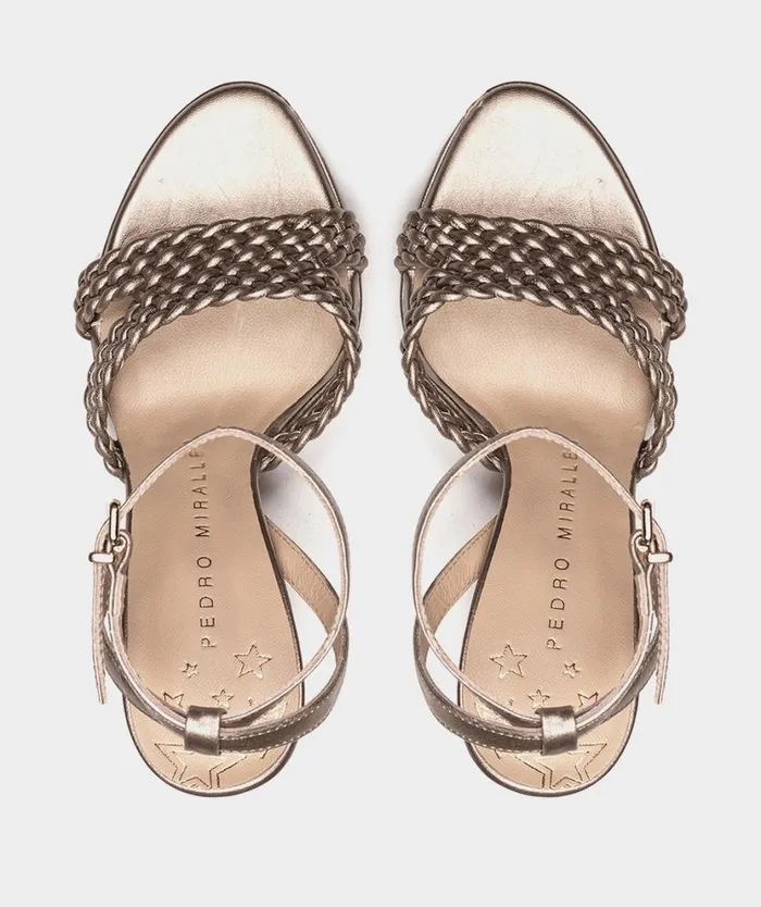 Pedro Miralles Heeled Sandals PIENZA Napa Metal Humo 8211 Woman Pedro Miralles Heeled Sandals PIENZA Napa Metal Humo 8211 Woman