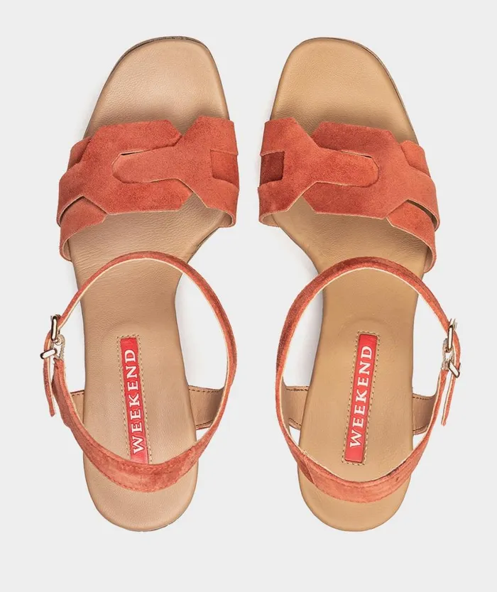 Pedro Miralles Heeled Sandals PISA Velour Rost 8211 Woman Pedro Miralles Heeled Sandals PISA Velour Rost 8211 Woman