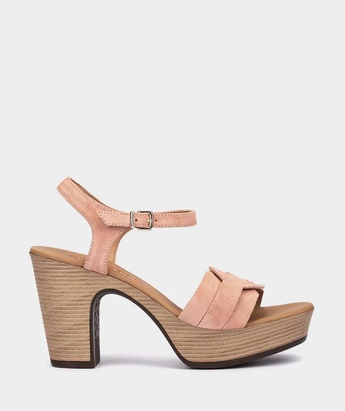 Pedro Miralles Heeled Sandals PISA Velour Tulipan 8211 Woman