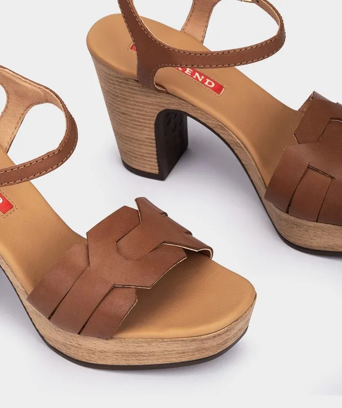 Pedro Miralles Heeled Sandals PISA Vitello Tabaco 8211 Woman Pedro Miralles Heeled Sandals PISA Vitello Tabaco 8211 Woman