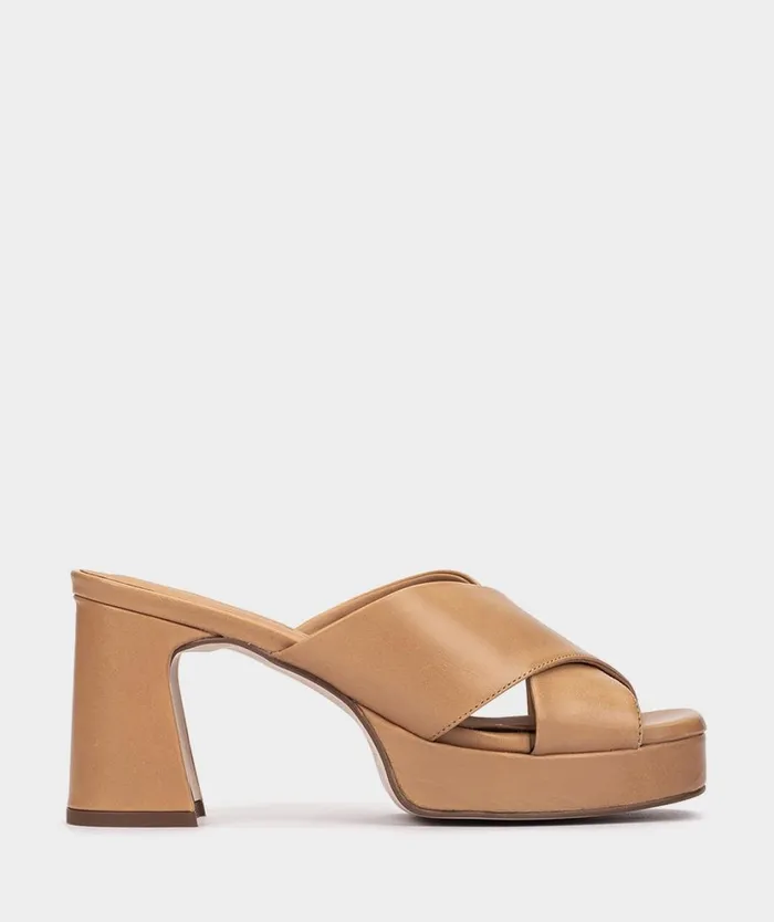 Pedro Miralles Heeled Sandals PORTLAND Vitello Camel 8211 Woman