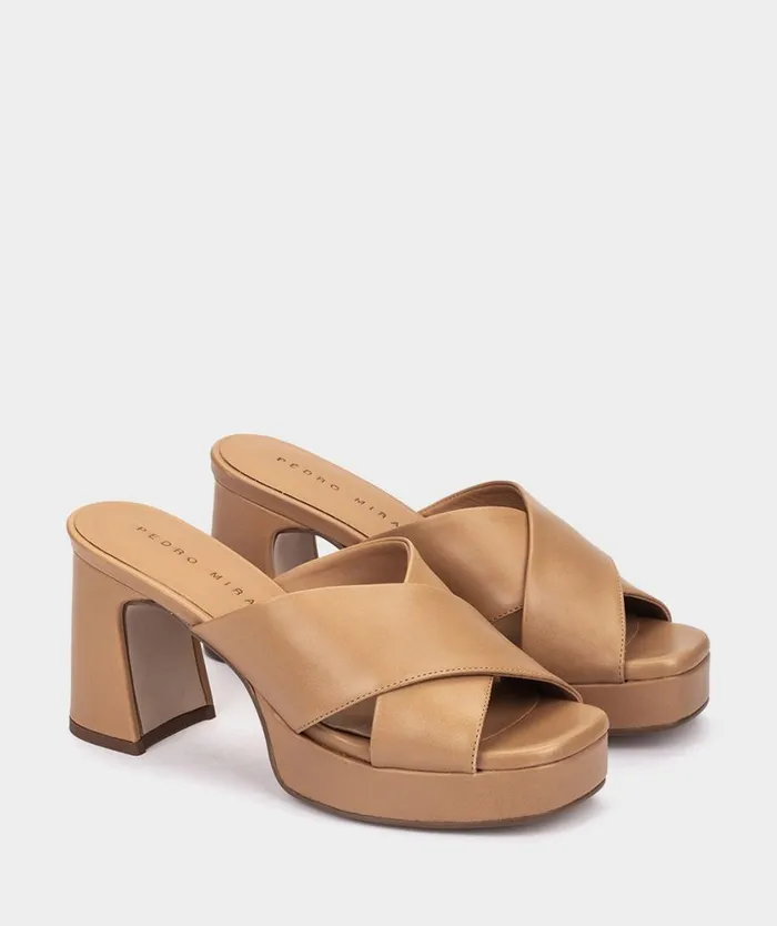 Pedro Miralles Heeled Sandals PORTLAND Vitello Camel 8211 Woman Pedro Miralles Heeled Sandals PORTLAND Vitello Camel 8211 Woman