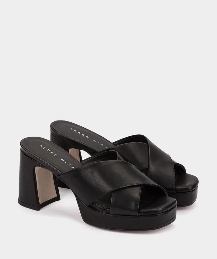 Pedro Miralles Heeled Sandals PORTLAND Vitello Negro 8211 Woman Pedro Miralles Heeled Sandals PORTLAND Vitello Negro 8211 Woman