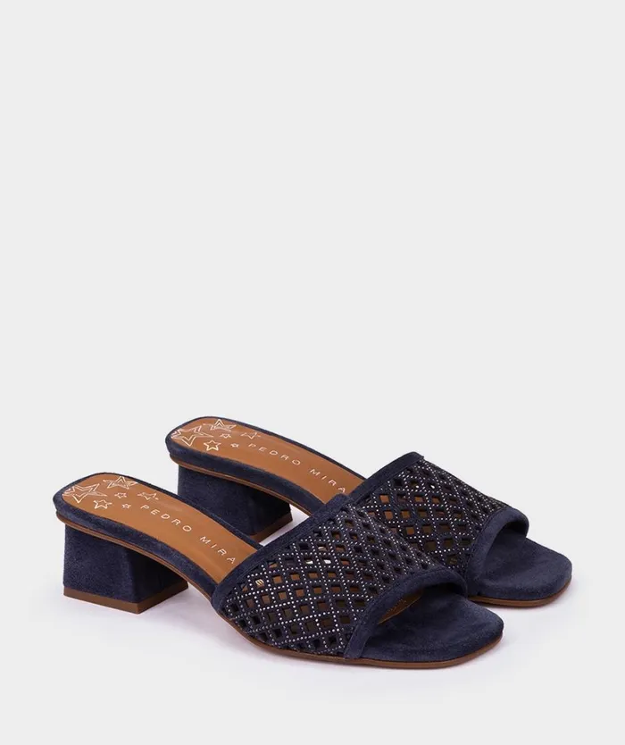 Pedro Miralles Heeled Sandals PORTOFINO Velour Jeans 8211 Woman Pedro Miralles Heeled Sandals PORTOFINO Velour Jeans 8211 Woman