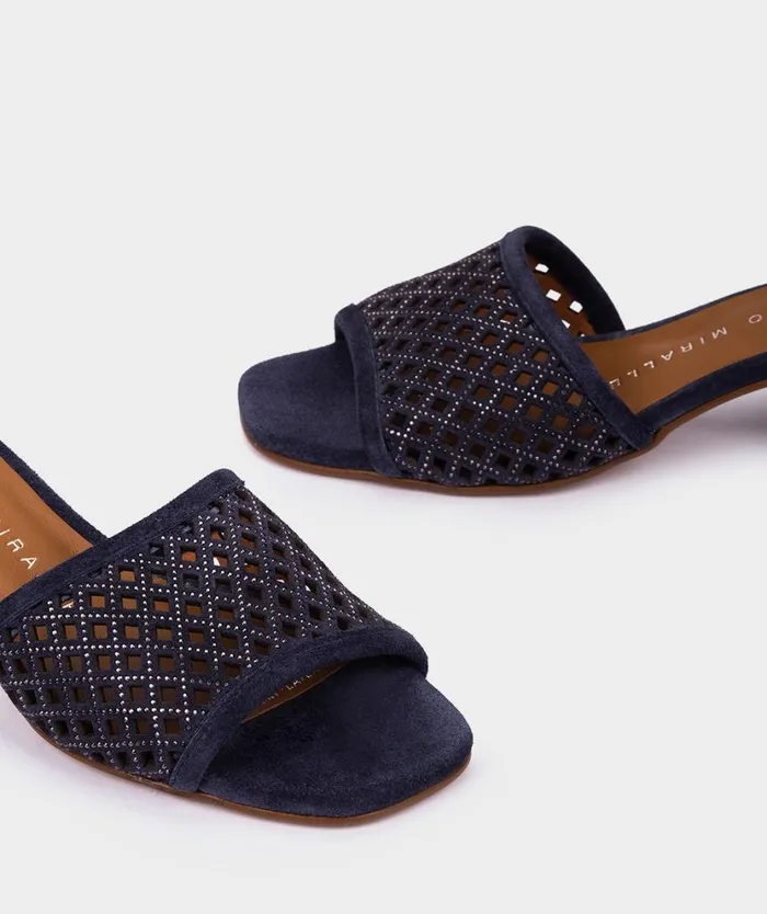 Pedro Miralles Heeled Sandals PORTOFINO Velour Jeans 8211 Woman Pedro Miralles Heeled Sandals PORTOFINO Velour Jeans 8211 Woman