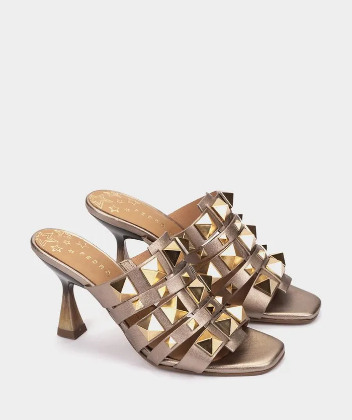 Pedro Miralles Heeled Sandals RIENNE Napa Metal Humo 8211 Woman Pedro Miralles Heeled Sandals RIENNE Napa Metal Humo 8211 Woman