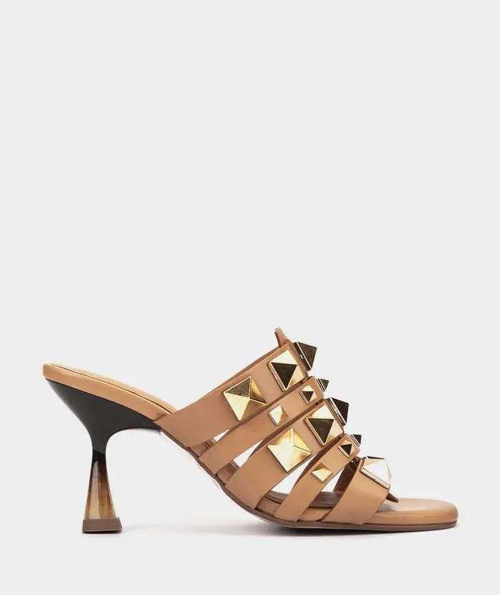 Pedro Miralles Heeled Sandals RIENNE Vitello Camel 8211 Woman