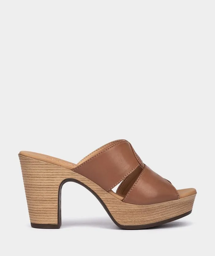Pedro Miralles Heeled Sandals SIDERNO Vitello Tabaco 8211 Woman