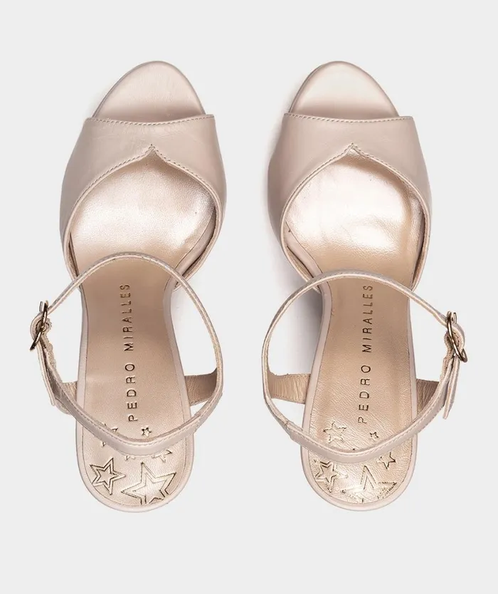 Pedro Miralles Heeled Sandals SIENNA Napa Nude 8211 Woman Pedro Miralles Heeled Sandals SIENNA Napa Nude 8211 Woman