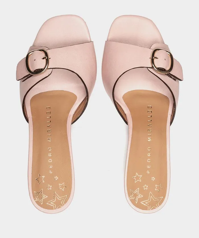 Pedro Miralles Heeled Sandals SIMAT Vitello Rosette 8211 Woman Pedro Miralles Heeled Sandals SIMAT Vitello Rosette 8211 Woman