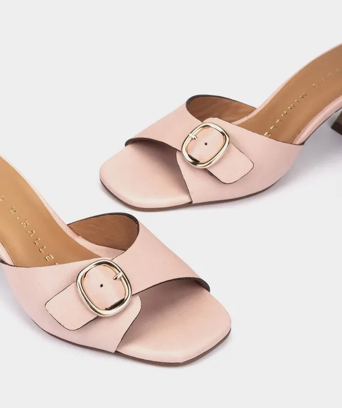 Pedro Miralles Heeled Sandals SIMAT Vitello Rosette 8211 Woman Pedro Miralles Heeled Sandals SIMAT Vitello Rosette 8211 Woman