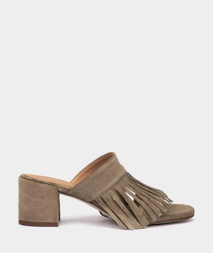 Pedro Miralles Heeled Sandals SIRACUSA Velour Suamp 8211 Woman