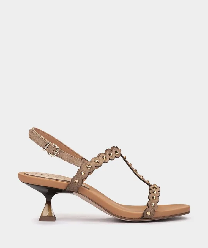 Pedro Miralles Heeled Sandals TEJEDA Velour Bambi 8211 Woman
