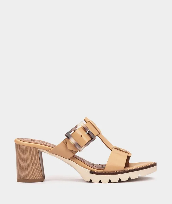 Pedro Miralles Heeled Sandals TELAVI Alfa Camel 8211 Woman