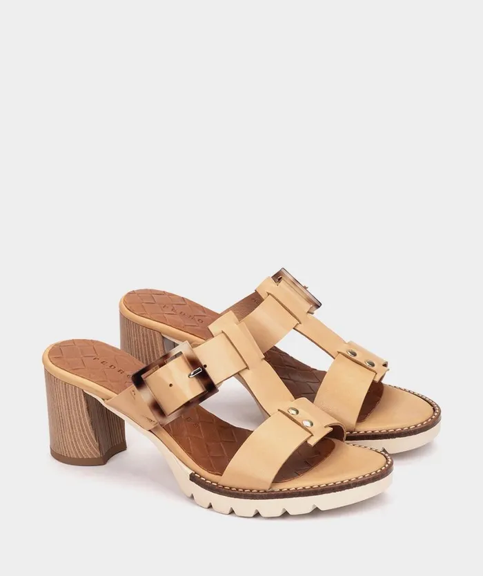 Pedro Miralles Heeled Sandals TELAVI Alfa Camel 8211 Woman Pedro Miralles Heeled Sandals TELAVI Alfa Camel 8211 Woman