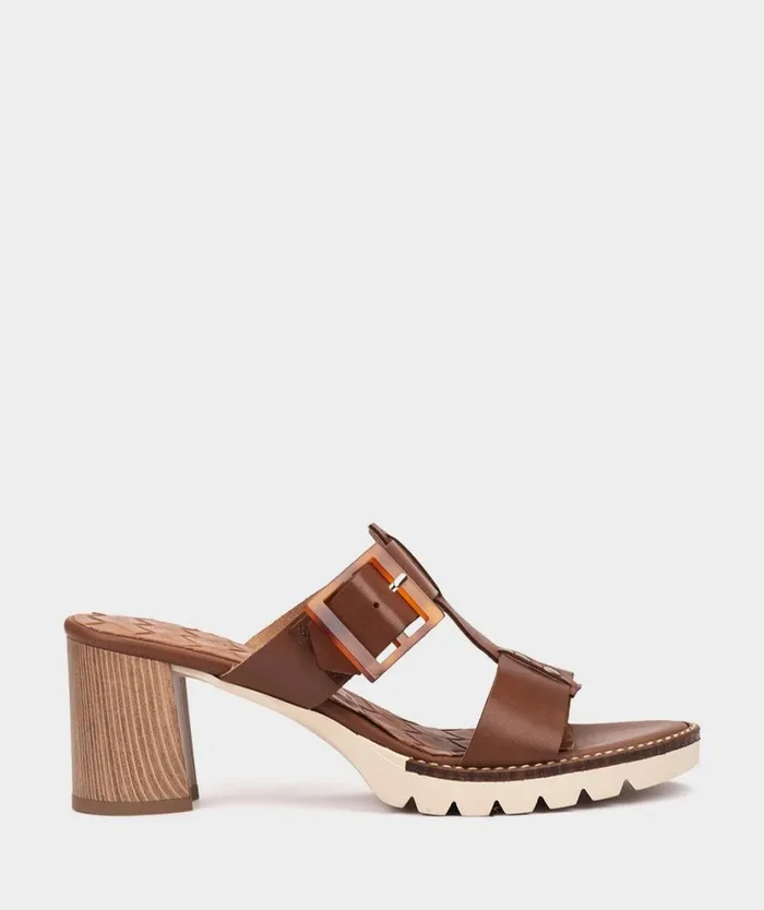 Pedro Miralles Heeled Sandals TELAVI Alfa Tabac 8211 Woman