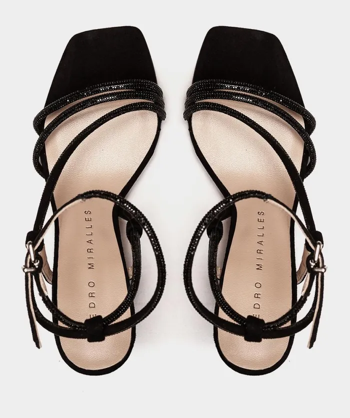 Pedro Miralles Heeled Sandals TOULOUSE Gliter Negro 8211 Woman Pedro Miralles Heeled Sandals TOULOUSE Gliter Negro 8211 Woman