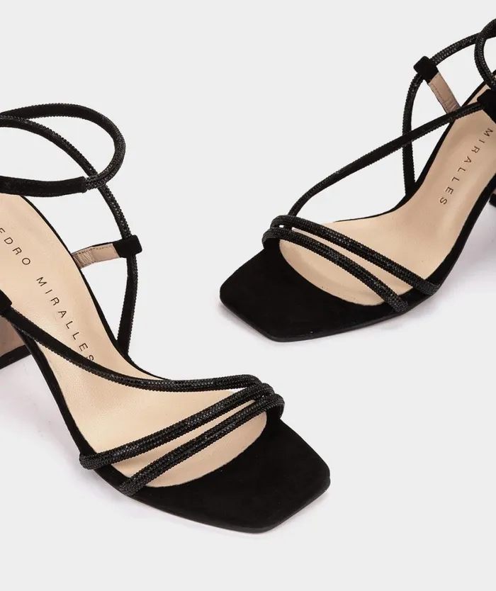 Pedro Miralles Heeled Sandals TOULOUSE Gliter Negro 8211 Woman Pedro Miralles Heeled Sandals TOULOUSE Gliter Negro 8211 Woman