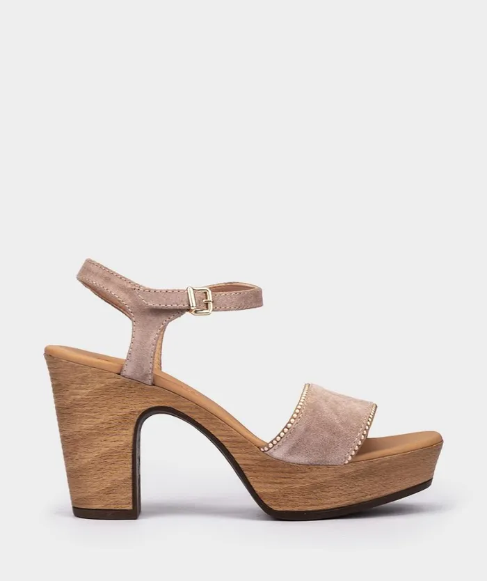 Pedro Miralles Heeled Sandals TREVI Velour Ballet 8211 Woman