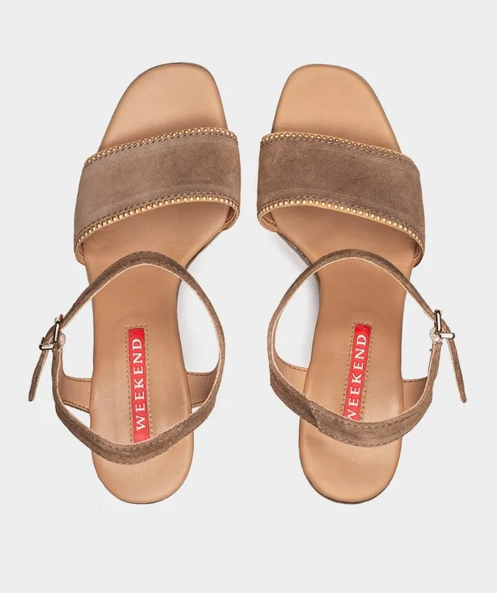 Pedro Miralles Heeled Sandals TREVI Velour Cuoio 8211 Woman Pedro Miralles Heeled Sandals TREVI Velour Cuoio 8211 Woman