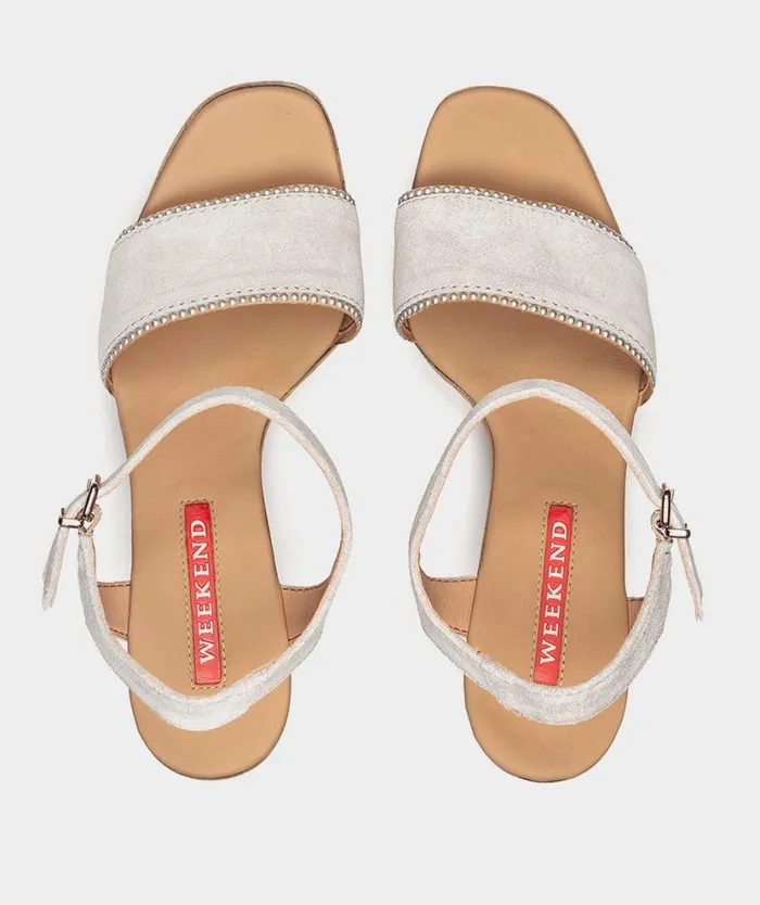 Pedro Miralles Heeled Sandals TREVI Velour Iceberg 8211 Woman Pedro Miralles Heeled Sandals TREVI Velour Iceberg 8211 Woman
