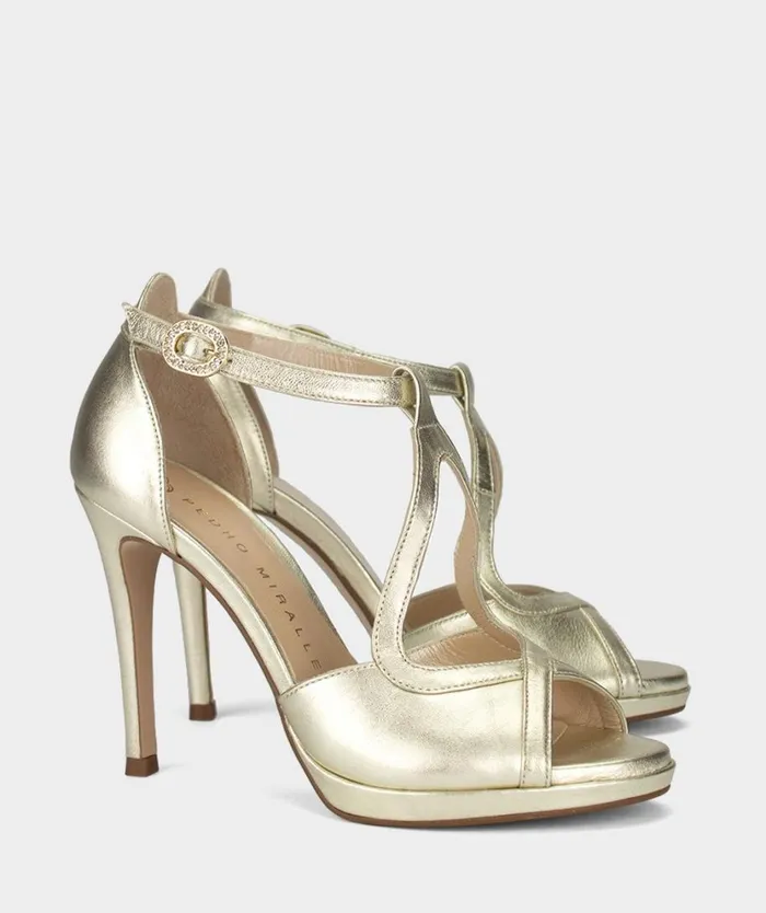 Pedro Miralles Heeled Sandals TRINIDAD Napa Metal Platino 8211 Woman Pedro Miralles Heeled Sandals TRINIDAD Napa Metal Platino 8211 Woman