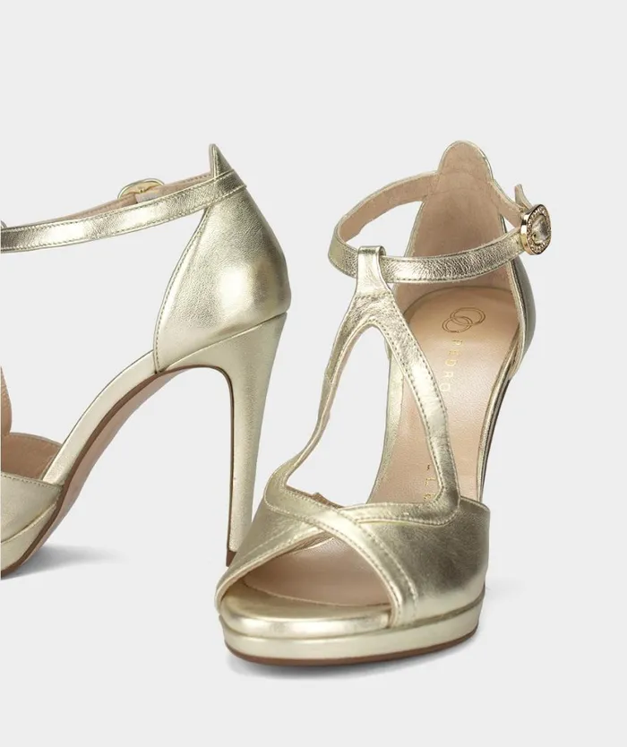 Pedro Miralles Heeled Sandals TRINIDAD Napa Metal Platino 8211 Woman Pedro Miralles Heeled Sandals TRINIDAD Napa Metal Platino 8211 Woman