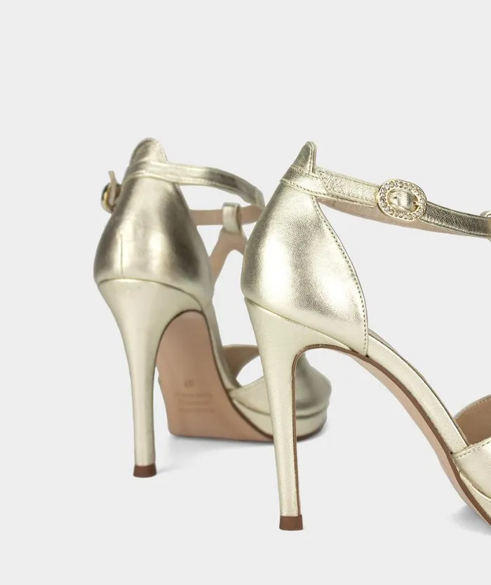 Pedro Miralles Heeled Sandals TRINIDAD Napa Metal Platino 8211 Woman Pedro Miralles Heeled Sandals TRINIDAD Napa Metal Platino 8211 Woman