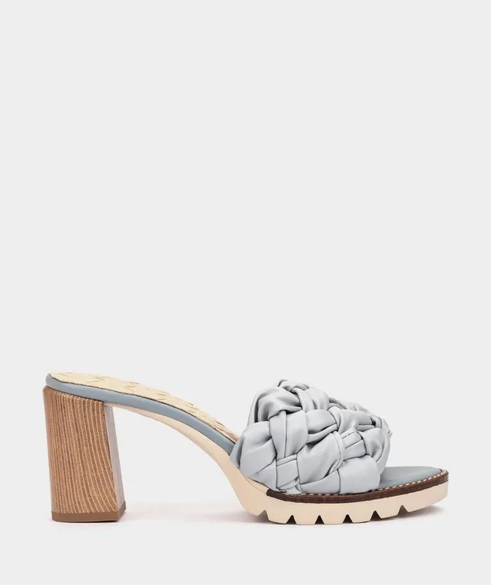 Pedro Miralles Heeled Sandals TURN Trenza Cielo 8211 Woman
