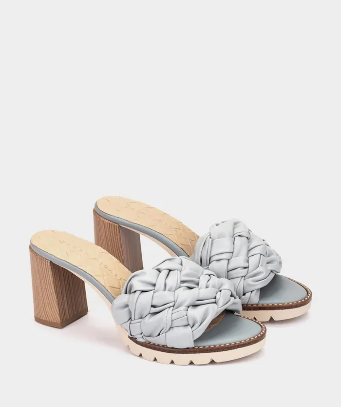 Pedro Miralles Heeled Sandals TURN Trenza Cielo 8211 Woman Pedro Miralles Heeled Sandals TURN Trenza Cielo 8211 Woman