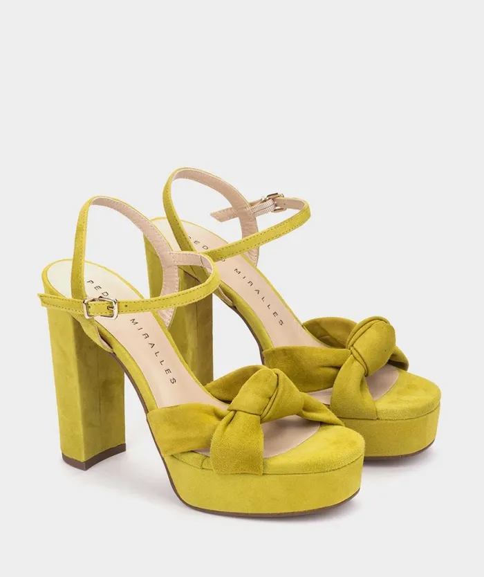 Pedro Miralles Heeled Sandals VERSALLES Ante Lime 8211 Woman Pedro Miralles Heeled Sandals VERSALLES Ante Lime 8211 Woman