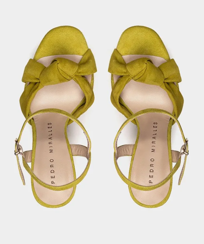 Pedro Miralles Heeled Sandals VERSALLES Ante Lime 8211 Woman Pedro Miralles Heeled Sandals VERSALLES Ante Lime 8211 Woman