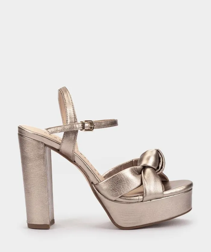 Pedro Miralles Heeled Sandals VERSALLES Napa Metal Humo 8211 Woman