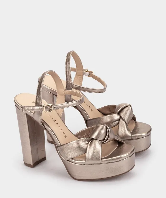 Pedro Miralles Heeled Sandals VERSALLES Napa Metal Humo 8211 Woman Pedro Miralles Heeled Sandals VERSALLES Napa Metal Humo 8211 Woman